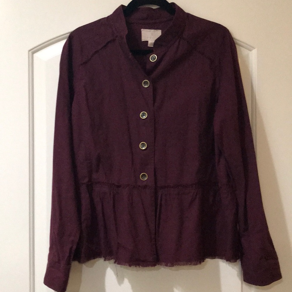 Caldon Peplum Jacket Size M